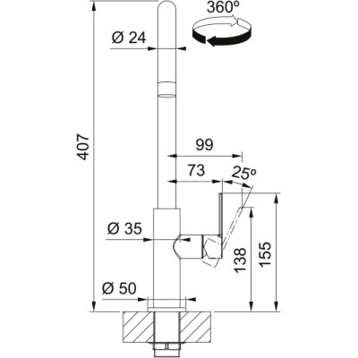 Змішувач для кухні Franke Maris Slim J, довж.виливу - 252мм, поворотний, 1важіль, хром Змішувач для кухні Franke Maris Slim J, довж.виливу - 252мм, поворотний, 1важіль, хром