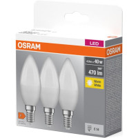 Набір ламп 3шт OSRAM LED E14 4.9Вт 2700К 470Лм B40 Набір ламп 3шт OSRAM LED E14 4.9Вт 2700К 470Лм B40