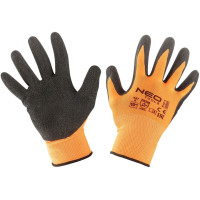 Рукавички робочі Neo Tools, латексне покриття, поліестер, р.10, помаранчевий