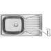 Набір для кухні Deante Doppio, сталева мийка ZEN_0113 + змішувач BYU_060M, сатін