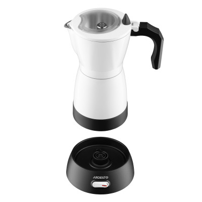 Кавоварка ARDESTO електрична гейзерна 0.3л, мелена, білий Кавоварка ARDESTO електрична гейзерна 0.3л, мелена, білий