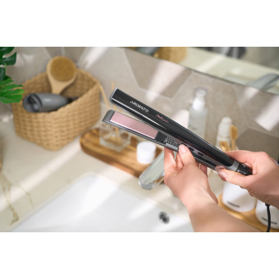 Випрямляч ARDESTO Pink Touch, 32Вт, 110-200C, кераміка, сірий+рожевий Випрямляч ARDESTO Pink Touch, 32Вт, 110-200C, кераміка, сірий+рожевий