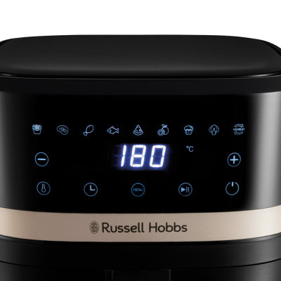 Мультипечь Russell Hobbs SatisFry 1300Вт, чаша-4.3л, сенсорное управление, 9 программ, пластик, черный Мультипечь Russell Hobbs SatisFry 1300Вт, чаша-4.3л, сенсорное управление, 9 программ, пластик, черный