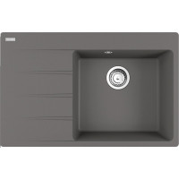 Мийка кухонна Franke Centro, фраграніт, прямокутник, з крилом, 780х500х200мм, чаша - 1, врізна, CNG 611-78 TL , сірий камінь
