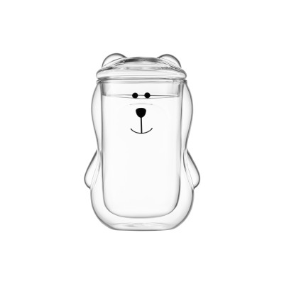 Набір чашок з кришкою з подвійними стінками Ardesto Animals, 300мл, 2шт, боросилікатне скло, прозорий Набір чашок з кришкою з подвійними стінками Ardesto Animals, 300мл, 2шт, боросилікатне скло, прозорий