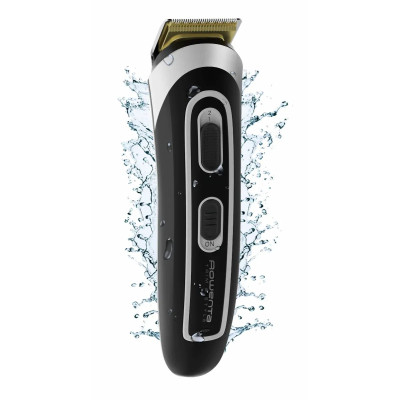 Тример Rowenta Trim & Style, для бороди, вусів, голови и тіла, мережа+акум., роторний мотор, насадок-11, чохол, титан.напил., чорно-сріблястий