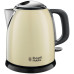 Электрочайник Russell Hobbs Colours Plus Mini 1л, металл, бежево-черный
