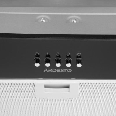 Витяжка Ardesto вбудована, 52см, 700м3ч,  скло, 2х1Вт LED, кнопкове, чорний