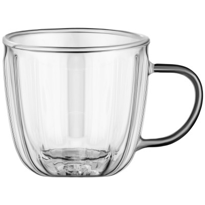 Набір чашок з ручками і подвійними стінками ARDESTO 450мл, 2шт, боросилікатне скло, прозорий Набір чашок з ручками і подвійними стінками ARDESTO 450мл, 2шт, боросилікатне скло, прозорий