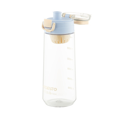 Пляшка для води з відсіком для фруктів ARDESTO Duo 720мл, пластик, блакитний, бежевий