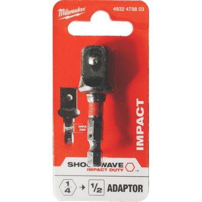 Перехідник Milwaukee ShW, з 1/4' Hex на 1/2', для торцевих головок