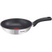 Сковорода Tefal Comfort Max, 20см, нержавіюча сталь, бакеліт, чорний