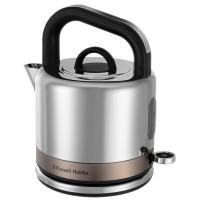 Электрочайник Russell Hobbs Distinctions Titanium, 1.5л, Strix, металл, серебристо-медный
