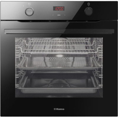 Духовка электр. Hansa, 60см, 77л, A,  гриль, емаль легкого очищення, диспл., чорний Духовка электр. Hansa, 60см, 77л, A,  гриль, емаль легкого очищення, диспл., чорний