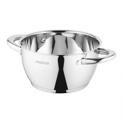 Каструля зі скляною кришкою ARDESTO Gemini Lucca, 2.3л, нержавіюча сталь Каструля зі скляною кришкою ARDESTO Gemini Lucca, 2.3л, нержавіюча сталь