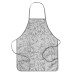 Фартух ARDESTO Grey leaves 60х80см, 100% поліестер, cірий