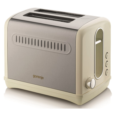 Тостер Gorenje 1000Вт, пластик/метал, бежевий (T1100CLI)