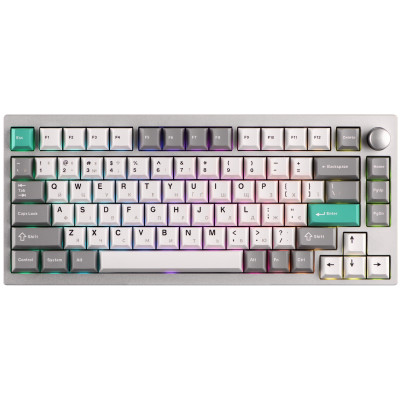 Клавіатура механічна Lemokey  P1 Pro 84Key, Keychron Super Banana, WL/BT/USB-A, QMK/VIA, Hot-Swap, EN/UKR, RGB,  Knob, Space Silver Клавіатура механічна Lemokey  P1 Pro 84Key, Keychron Super Banana, WL/BT/USB-A, QMK/VIA, Hot-Swap, EN/UKR, RGB,  Knob, Space Silver