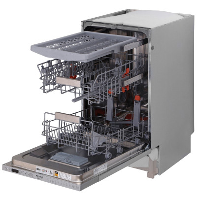 Посудомийна машина Hotpoint вбудована, 10компл., A++, 45см, дисплей, 3й кошик, білий Посудомийна машина Hotpoint вбудована, 10компл., A++, 45см, дисплей, 3й кошик, білий