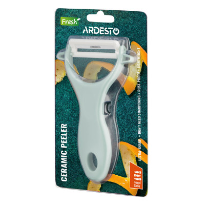Овочечистка керамічна ARDESTO Fresh, кераміка, пластик, зелений світлий