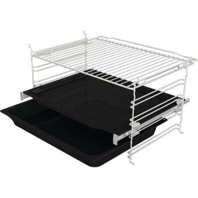 Gorenje Духова шафа електрична, 77л, A, пара, дисплей, чорний матовий