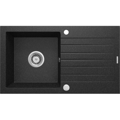 Мийка кухонна Deante Zorba, граніт, прямокутник, з крилом, 760х440х160мм, чаша - 1, накладна, графіт Мийка кухонна Deante Zorba, граніт, прямокутник, з крилом, 760х440х160мм, чаша - 1, накладна, графіт