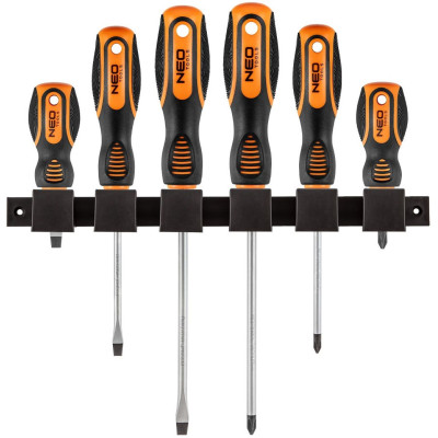 Викрутки Neo Tools набір 6шт, SL,PH, сталь CrV Викрутки Neo Tools набір 6шт, SL,PH, сталь CrV