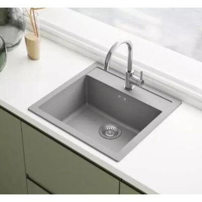 Мийка кухонна Franke Sirius тектонайт, прямокут., без крила, 560х530х200мм, чаша - 1, врізна, сірий граніт