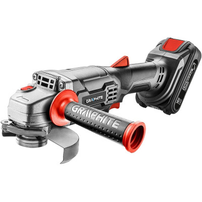 Graphite Шліфмашина кутова акумуляторна Energy + 115мм 18В 10000об·хв 1.5кг без АКБ та ЗП Graphite Шліфмашина кутова акумуляторна Energy + 115мм 18В 10000об·хв 1.5кг без АКБ та ЗП