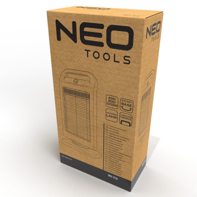 Обігрівач інфрачервоний Neo Tools, 1200Вт, галогенний нагрів. елемент, чорний Обігрівач інфрачервоний Neo Tools, 1200Вт, галогенний нагрів. елемент, чорний