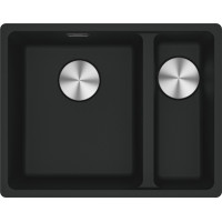 Мийка кухонна Franke Maris, фраграніт, прямокутник, без крила, 553х433х200мм, чаша - 1.5, під стільницю, MRG 160, чорний матовий