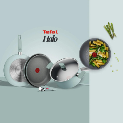 Сковорода Tefal Halo EUCALYPTUS, 24см, алюміній, бакеліт, сірий Сковорода Tefal Halo EUCALYPTUS, 24см, алюміній, бакеліт, сірий