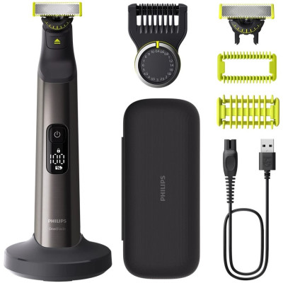 Бритва електр. Philips OneBlade Pro 360, Li-Ion, сух.+волог., індикатор заряду, твердий чохол, чорний Бритва електр. Philips OneBlade Pro 360, Li-Ion, сух.+волог., індикатор заряду, твердий чохол, чорний