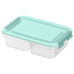 Контейнер двосекційний для зберігання харчових продуктів ARDESTO Fresh 2х0.25л, пластик, прямокутна, блакитний