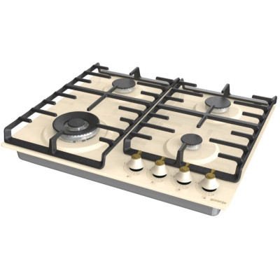 Варильна поверхня Gorenje газова, 60см, чавун, бежевий
