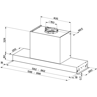 Faber Витяжка Т-подібна, 90см, 1219м.куб/год, Ultra Slim X Kl A90, нерж Faber Витяжка Т-подібна, 90см, 1219м.куб/год, Ultra Slim X Kl A90, нерж