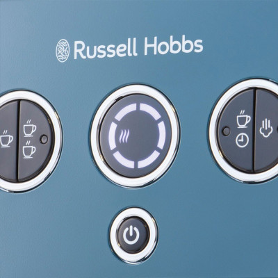 Кавоварка Russell Hobbs ріжкова Distinctions Ocean 1.1л, мелена + чалди, синьо-сріблястий (26451-56)