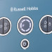 Кавоварка Russell Hobbs ріжкова Distinctions Ocean 1.1л, мелена + чалди, синьо-сріблястий (26451-56)