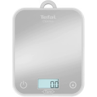 Ваги Tefal кухонні Optiss, 5кг, AAAx2 в комплекті, скло, срібло