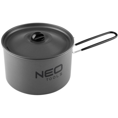 Набір туристичного посуду Neo Tools, 3в1, чайник,каструля,сковорода, складані ручки, сертифікат LFGB, 0.616кг Набір туристичного посуду Neo Tools, 3в1, чайник,каструля,сковорода, складані ручки, сертифікат LFGB, 0.616кг
