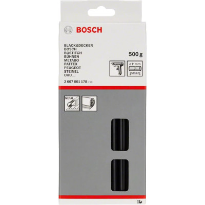 Стрижні клейові Bosch Professional 11х200мм, 500г, чорний