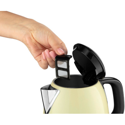Электрочайник Russell Hobbs Colours Plus Mini 1л, металл, бежево-черный