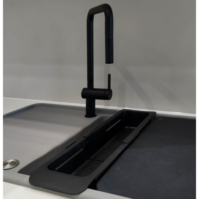 Корзина Deante, 134х68х395мм, для сушки овочів для фруктів, чорна Корзина Deante, 134х68х395мм, для сушки овочів для фруктів, чорна