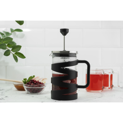 ARDESTO Френч-пресс Gemini, 600 мл, нержавеющая сталь, стекло, пластик черный, прозрачный AR1906BG ARDESTO Френч-пресс Gemini, 600 мл, нержавеющая сталь, стекло, пластик черный, прозрачный AR1906BG