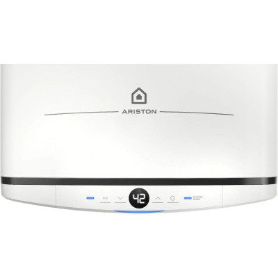 Водонагрівач електричний  Ariston VELIS PRO 100 EU плаский, слім, 100л, 2*1,5 кВт, емал. нагр. ел, ун. монтаж, ел. кер-ня, B, білий