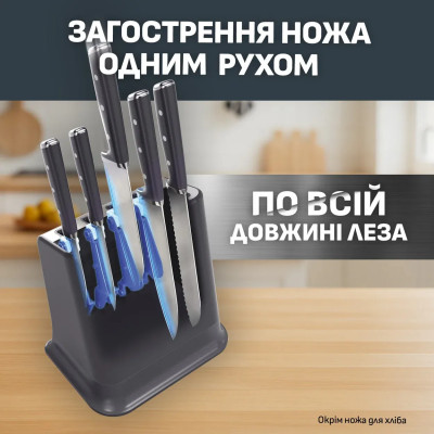 Набір ножів Tefal Ever Sharp Pro, 6 предметів, нержавіюча сталь, бакеліт, чорний Набір ножів Tefal Ever Sharp Pro, 6 предметів, нержавіюча сталь, бакеліт, чорний