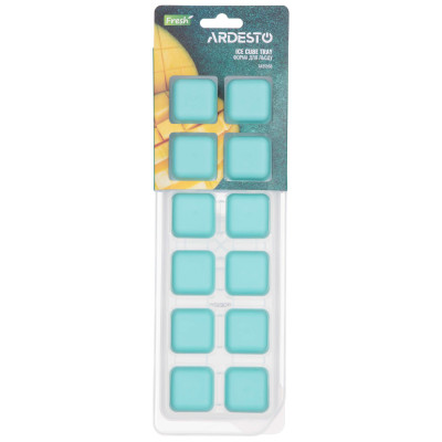 Форма для льоду з кришкою ARDESTO Fresh, 26х9.5х3.5см, силікон, пластик, синій