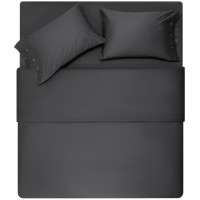 Простирадло на резинці ARDESTO Mix&Match Premium, 180x200+30см, 100% бавовна, сатин, сірий