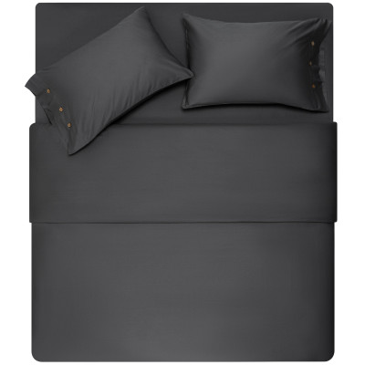 Простирадло на резинці ARDESTO Mix&Match Premium, 180x200+30см, 100% бавовна, сатин, сірий