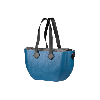 Сумка Nuvita MyMia ручки еко-шкіра, килимок, ремені для коляски, синьо-чорний